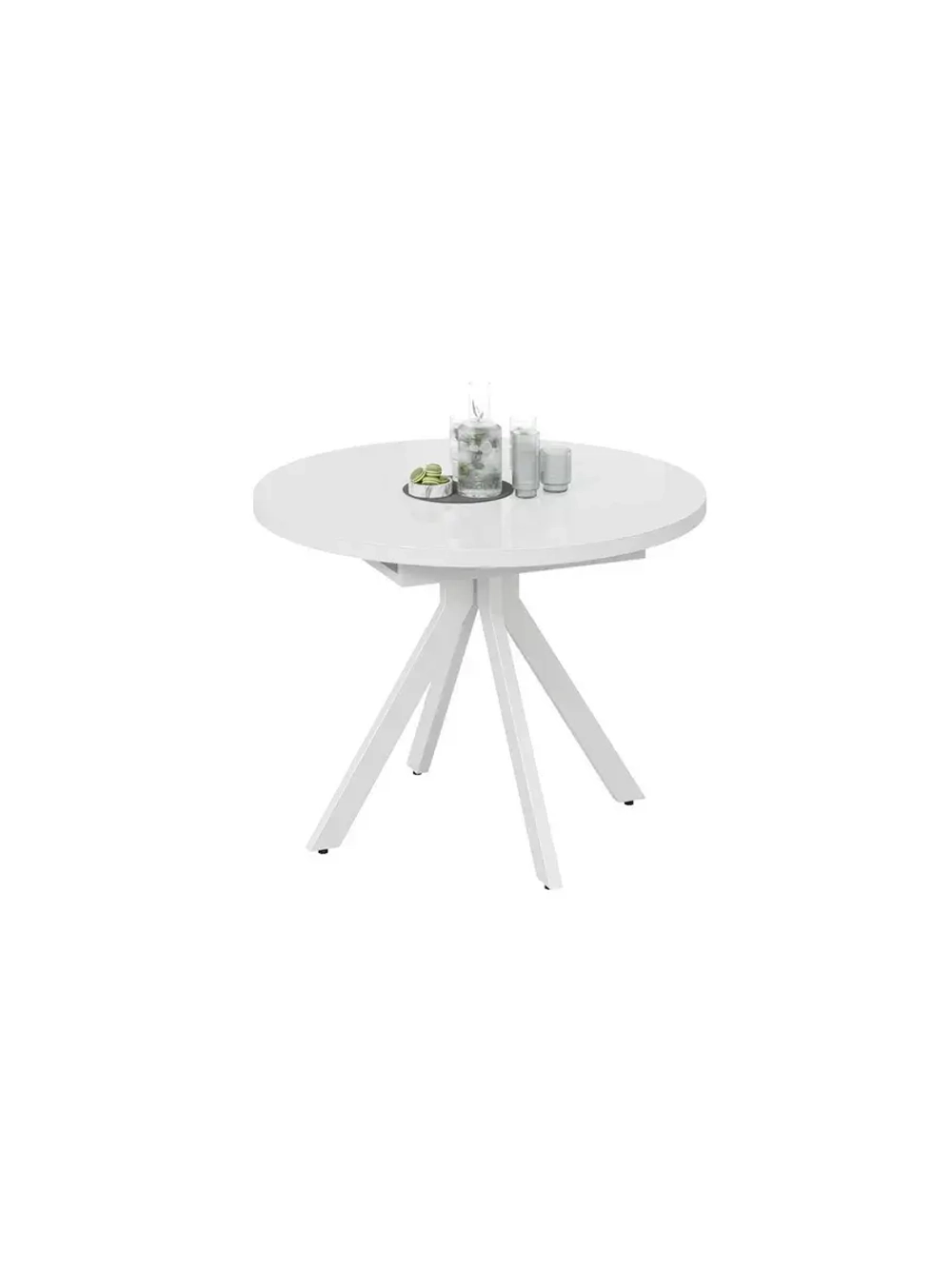 Стол кухонный обеденный круглый раздвижной 100,3х100,3х75 см