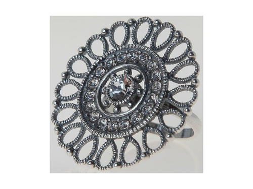 "Кристоль" кольцо в серебряном покрытии из коллекции "Сотуар" от Jenavi