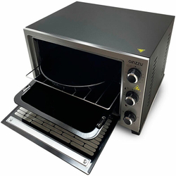 Мини-печь Ginzzu HOT-132 gray, серый 34л с таймером, 4 режима, 1500вт, подсветка