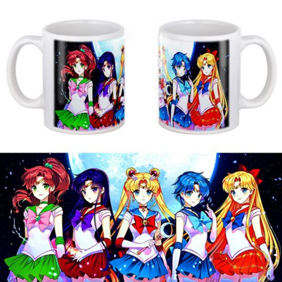 Кружка керамическая Сейлор Мун главные герои Sailor Moon, 330 мл