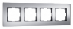 Рамка на 4 поста Werkel Senso (серебряный, стекло soft-touch) W0043106