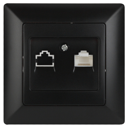 Розетка Intro Solo 4-303-05 информационная RJ45 СУ антрацит