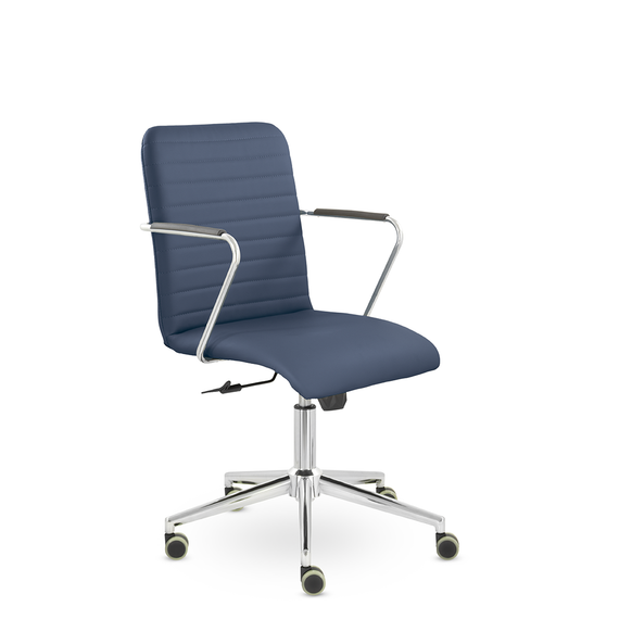 Кресло Честер GTР TG хром Ср S-0419 (темно-синий)