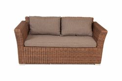 "Капучино" диван из искусственного ротанга двухместный, цвет коричневый