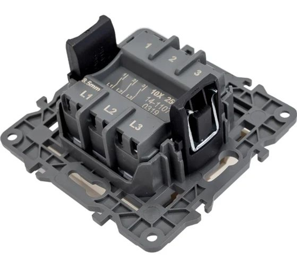 ЭРА 12-1107-02 Выключатель тройной, 10АХ-250В, IP20, 12, Слоновая кость