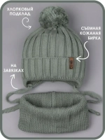 Шапка для мальчика со снудом осенняя