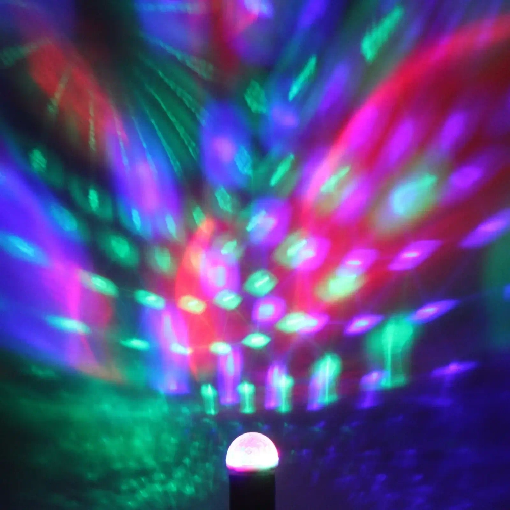 Диско-шар mini «Каледоскоп», LED (красный, зеленый, синий), переходник USB Type-C