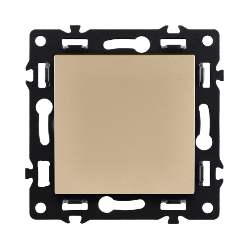 Выключатель 1-клавишный 10А/250В, золотой Kollinger Asthetik AS-001GD