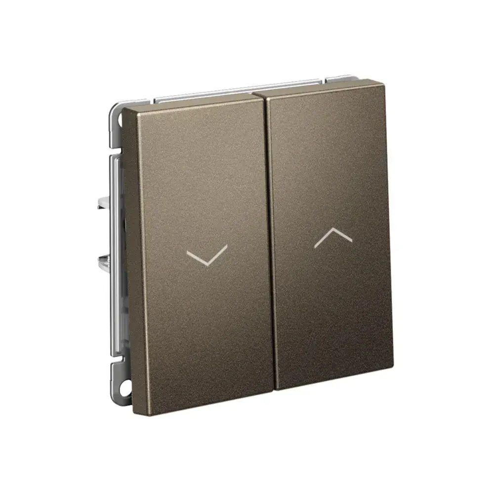 ARTGALLERY 2-клавишный ВЫКЛЮЧАТЕЛЬ ДЛЯ ЖАЛЮЗИ, 2х сх.4, 10А, механизм, быстрозажим. клем., МОККО