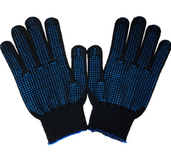Перчатки хб, 7.5 класс 4-х нитка, ПВХ покрытие - точка