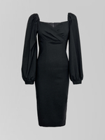 Платье By Style Janetta удлиненное облегающее на молнии сзади с манжетами на рукавах