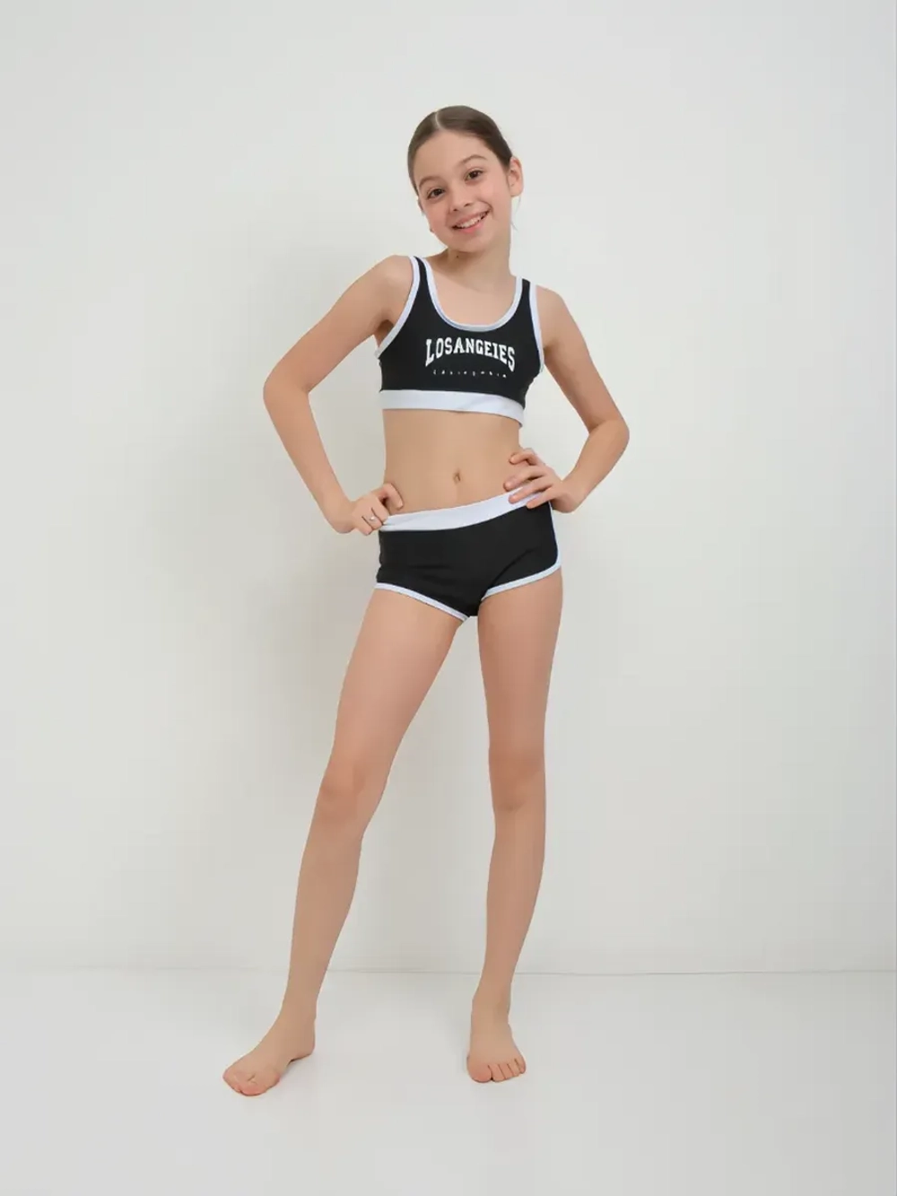 купальник раздельный 3 в 1 спортивный с шортами и топ