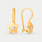 Серьги детские из розового золота 585 пробы с фианитами (арт. С13211230)