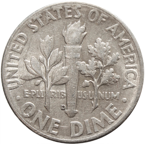 1 дайм (10 центов) 1963. США (D) VF-XF Серебро
