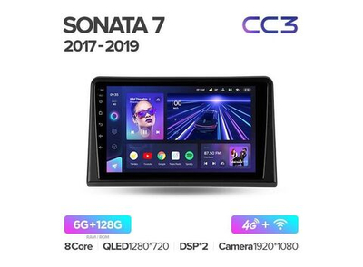 Магнитола Teyes CC3 6-128 Hyundai Sonata 7 LF 2017 — 2019 9.0"