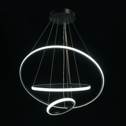 Люстра подвесная светодиодная Lanbos 58098, 70 Вт LED, черная