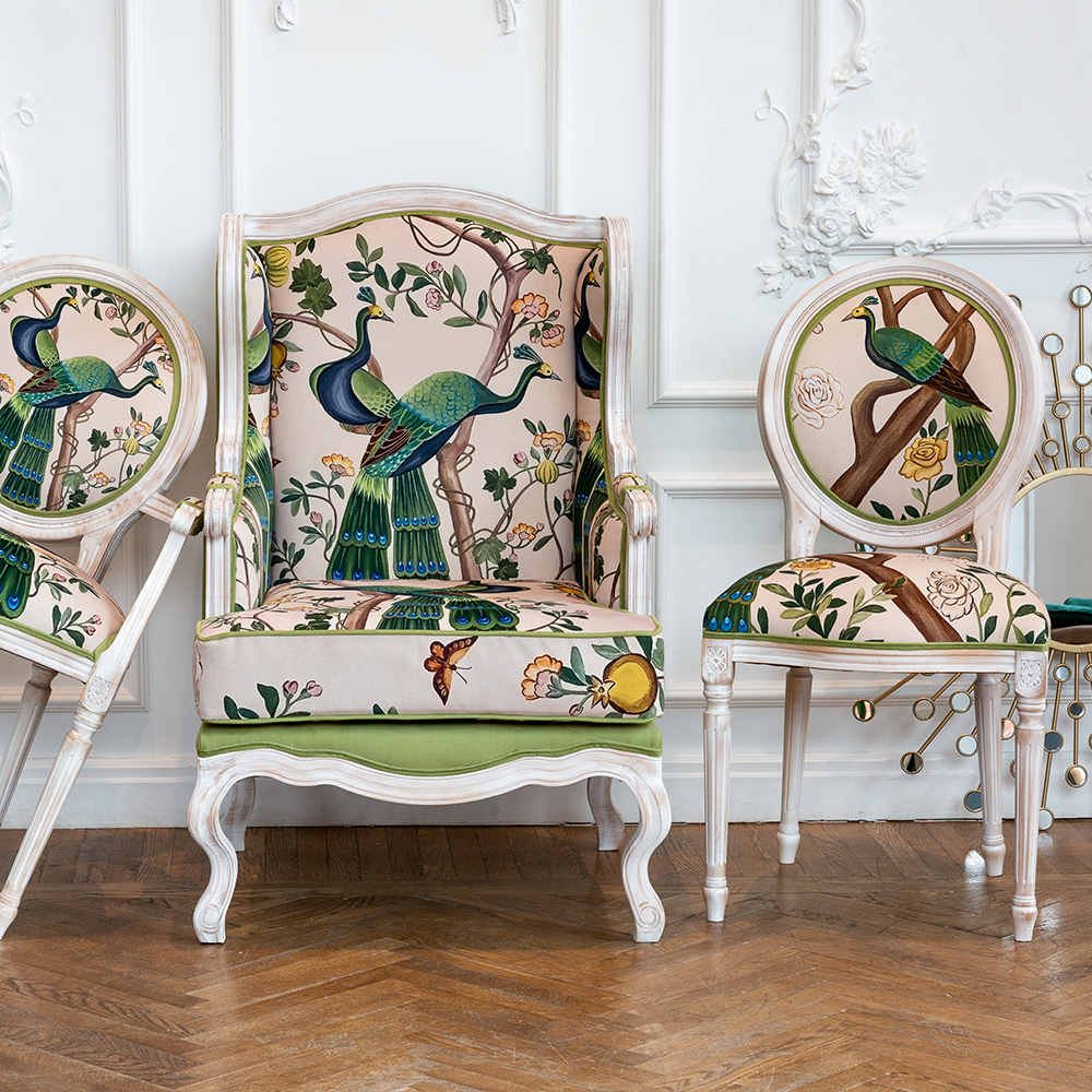 Стул Объект мечты Индокитайский зелёный павлин версия 2