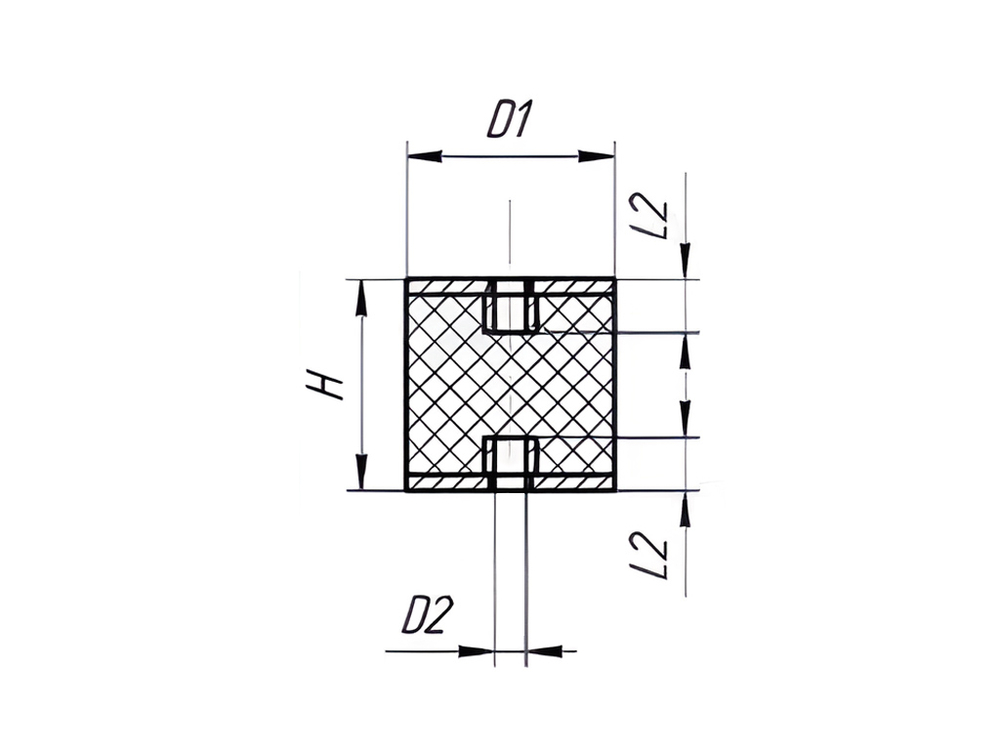 ТМС Виброгаситель без шпильки 30х30 М8