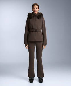 OYSHO Водонепроницаемые расклешенные брюки SKI полной длины, коричневый