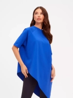Туника оверсайз ассиметричная синий