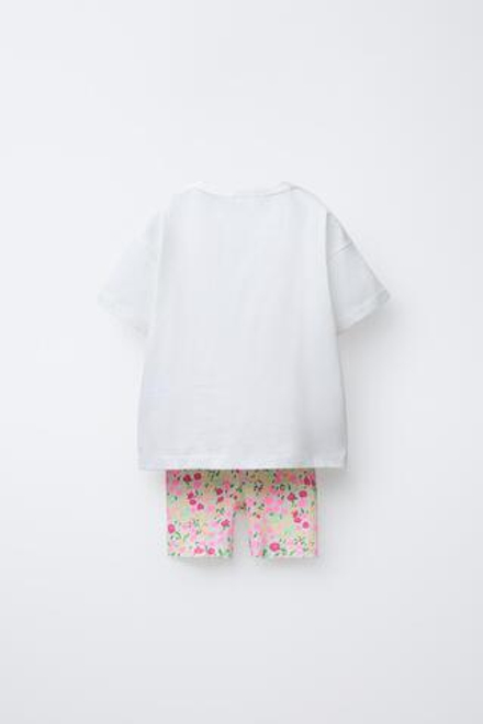 ZARA КОМПЛЕКТ ИЗ ФУТБОЛКИ И ЛЕГИНСОВ MINNIE MOUSE © DISNEY, РОЗОВЫЙ