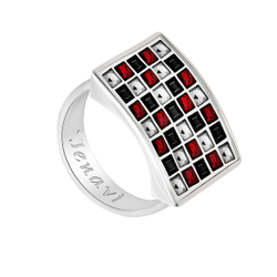 "Avatar" кольцо в родиевом покрытии из коллекции "Digital" от Jenavi