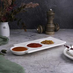 Менажница 24*10,5 см h2 см 3 отделения белая фарфор NEW P.L. Proff Cuisine [6]