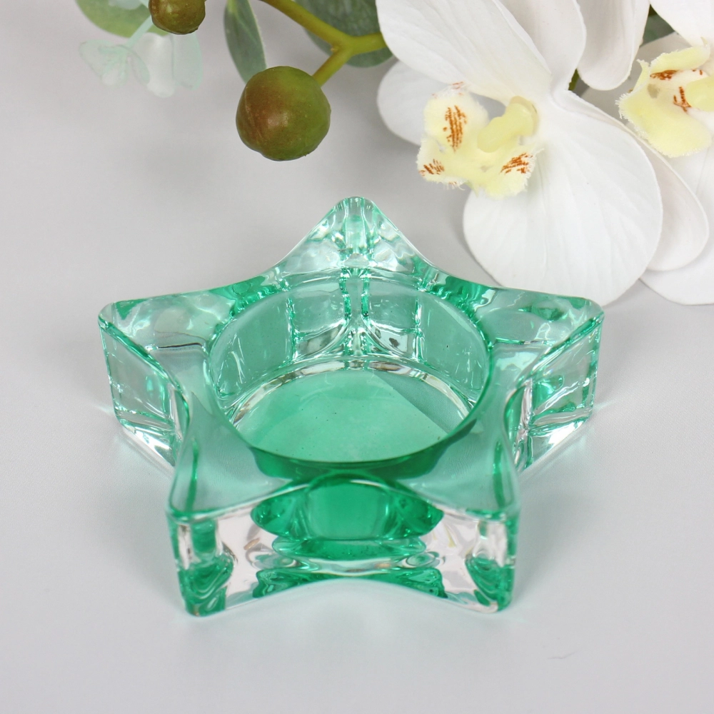 Подсвечник «Tea-звезда» 7,5*2,5см цвет зеленый