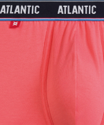 Мужские трусы шорты Atlantic, набор из 3 шт., хлопок, темно-синие + коралловые + серый меланж, 3MH-214