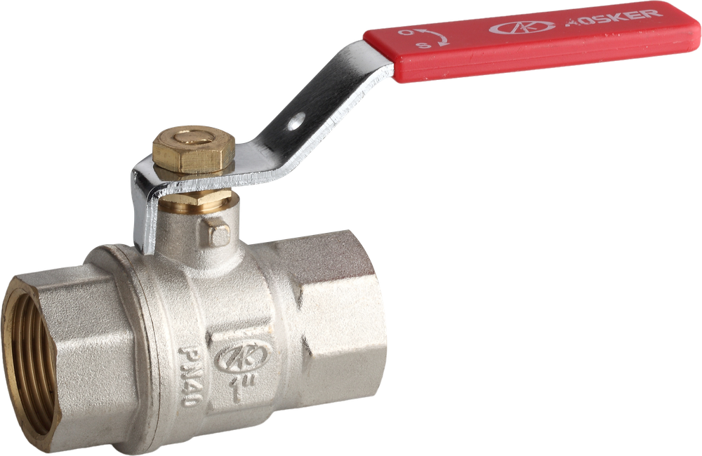 Вентиль AOSKER RED (ф40) 11/2" ВН/ВН с ручкой-рычагом