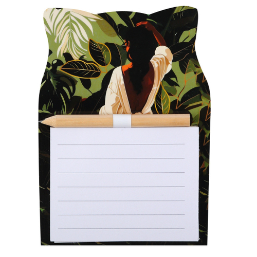 Блок для записи 40 л. 14*10 см ФЛОРЕНЗО Девушка в тропиках (253087)