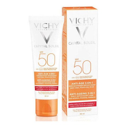 Средства для загара и защиты от солнца Антивозрастной крем Capital Soleil Vichy VCH00115 антиоксидантами 3-в-1 50 ml