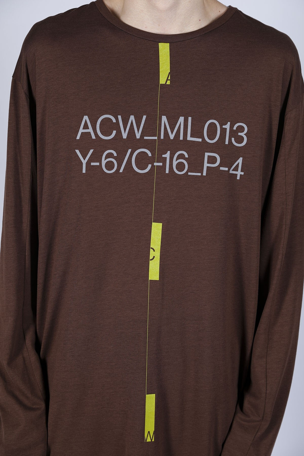 A-COLD-WALL SYSTEM LOUNGE BROWN LONGSLEEVE T-SHIRT