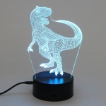 Светильник ночник «3D-Динозавр» на пластиковой подставке, с включателем USB