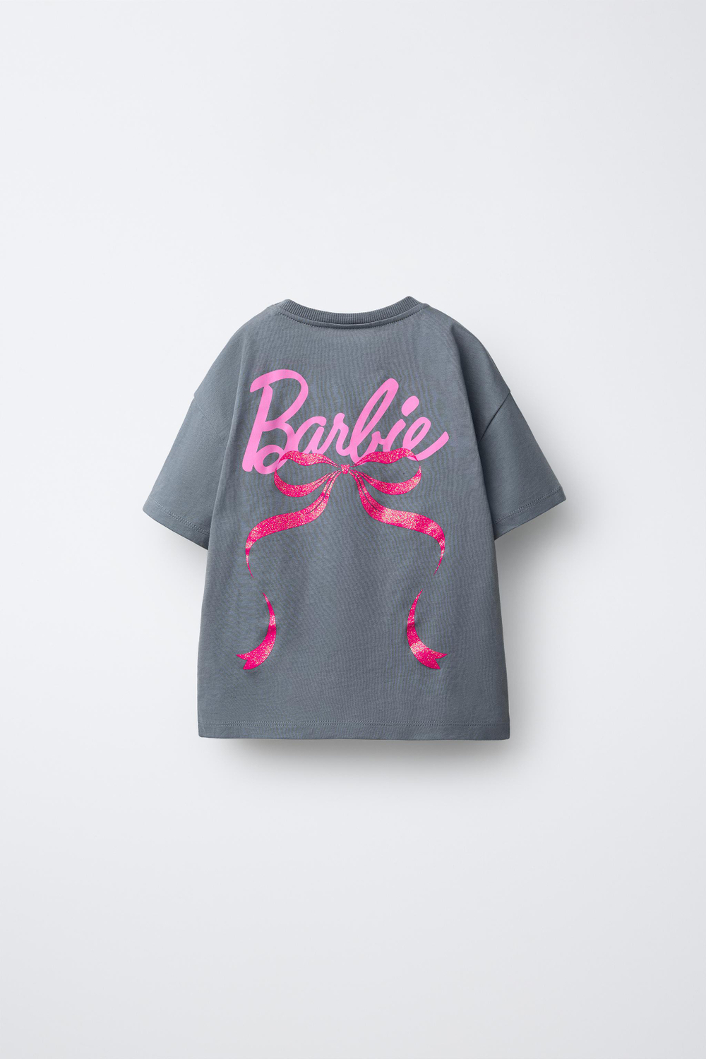 ZARA ФУТБОЛКА С БАНТОМ BARBIE™ MATTEL, АНТРАЦИТОВО-СЕРЫЙ