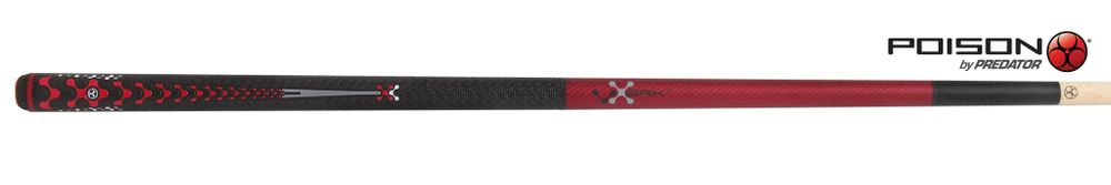 Кий Poison VX⁵ Jump-Break Red GTX™ Grip 3PC Пул 19oz
