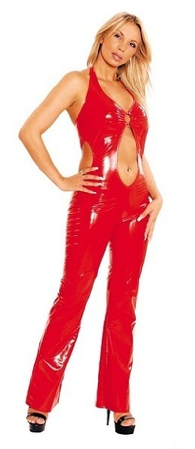 Красный комбинезон из винила (Ledapol 1614)