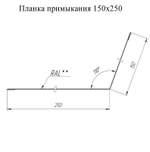 Планка примыкания Grand Line Pe Ral 9003 250х150 мм резка