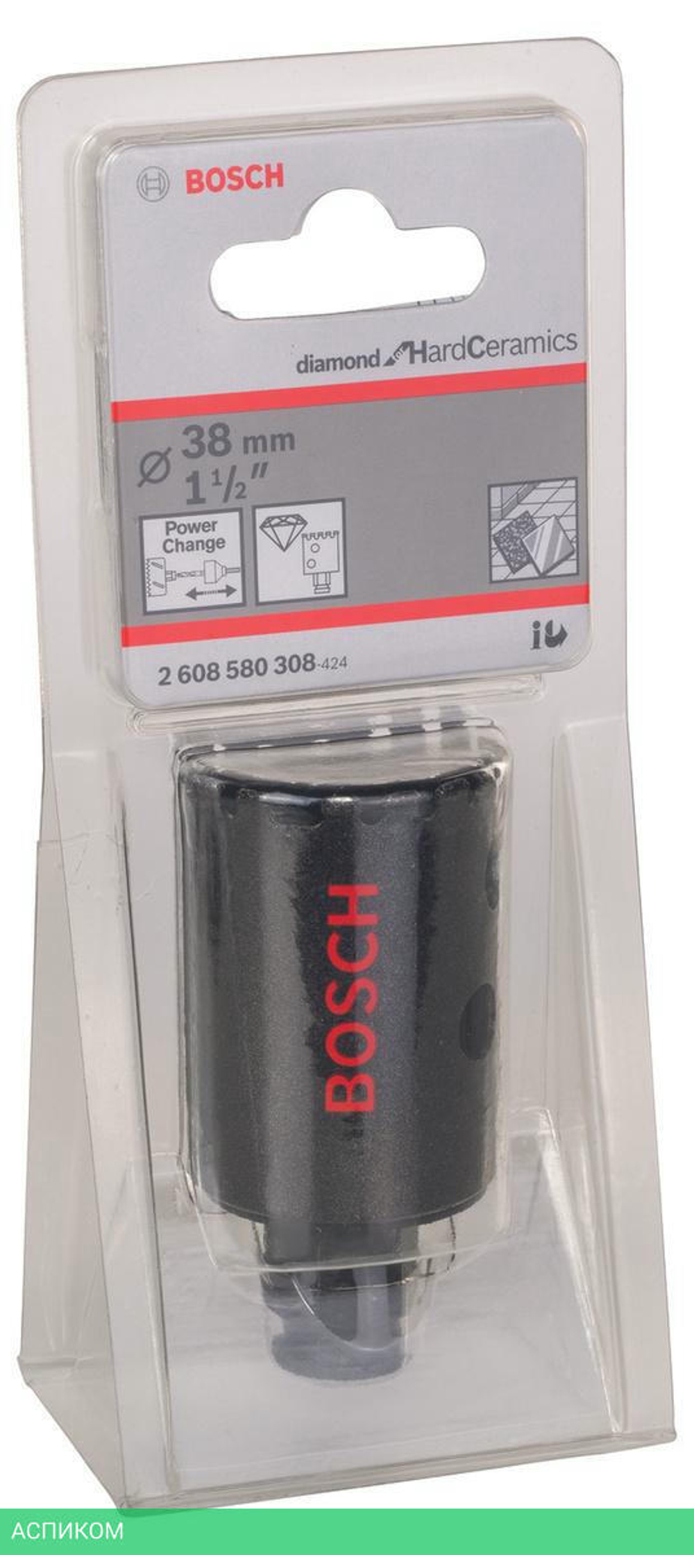 Алмазная коронка Bosch Diamond for Hard Ceramics D 38 мм 2.608.580.308