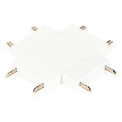 Коннектор ЭРА TRM-S5-CX WH Х-образный для тонкого магнитного шинопровода белый | Магнитный шинопровод и аксессуары