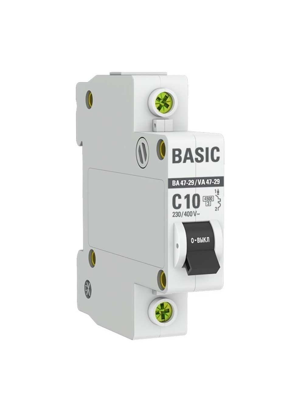 Автоматический выключатель EKF ВА 47-29 4,5кА, С 10А, 1П