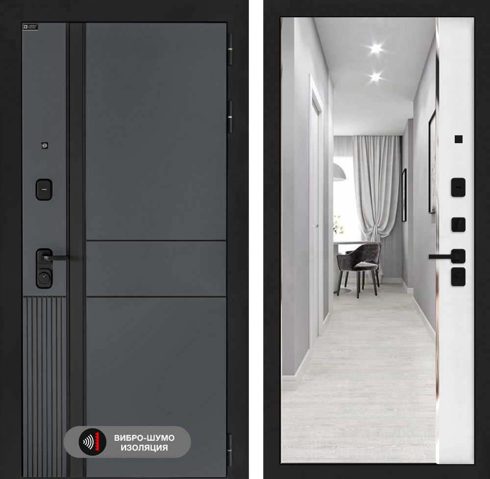 Эволаб зеркало Панорама белый софт