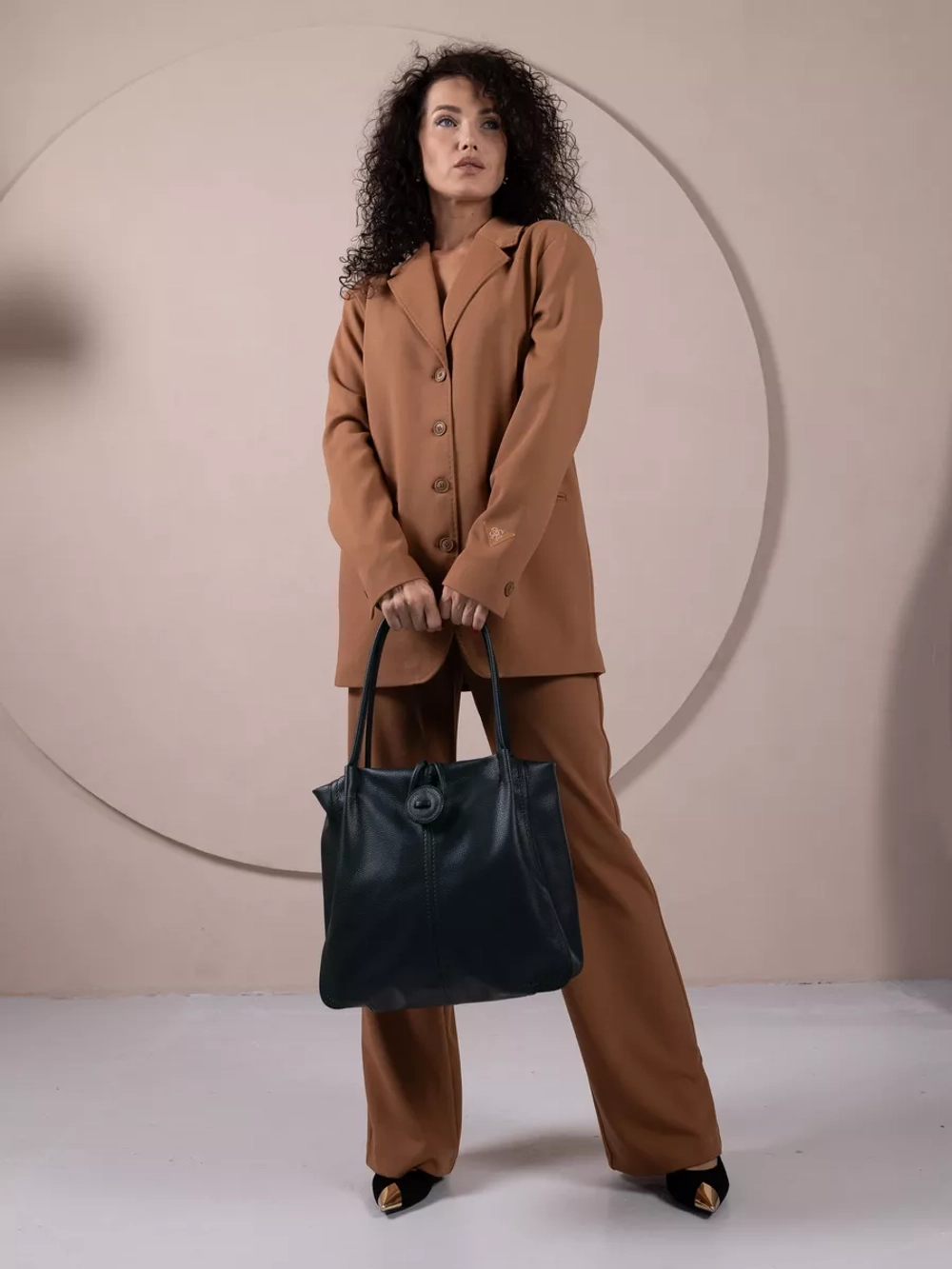 Сумка большая через плечо шоппер мешок