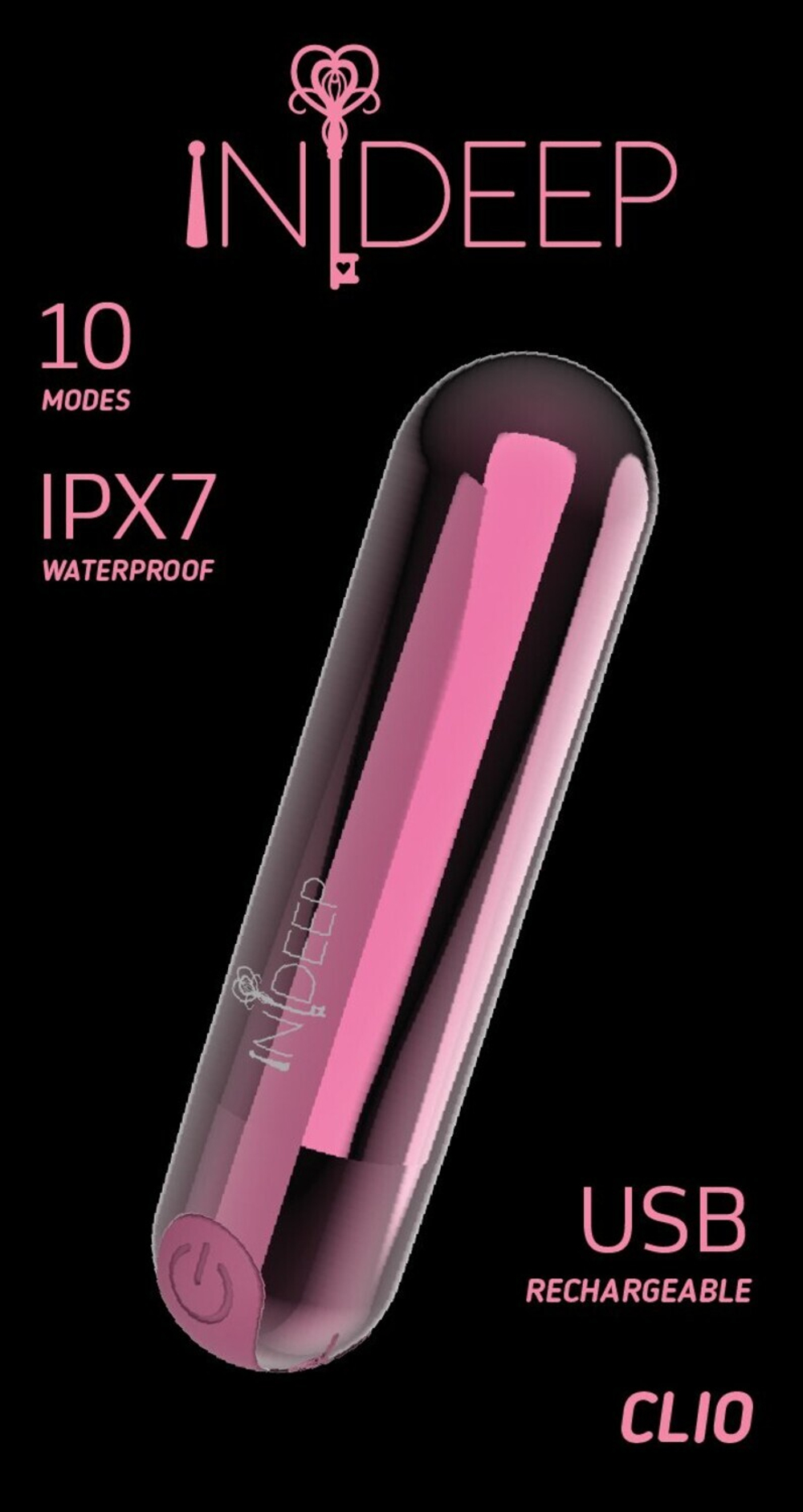 Перезаряжаемая вибропуля Indeep Clio Magenta 7705-02indeep