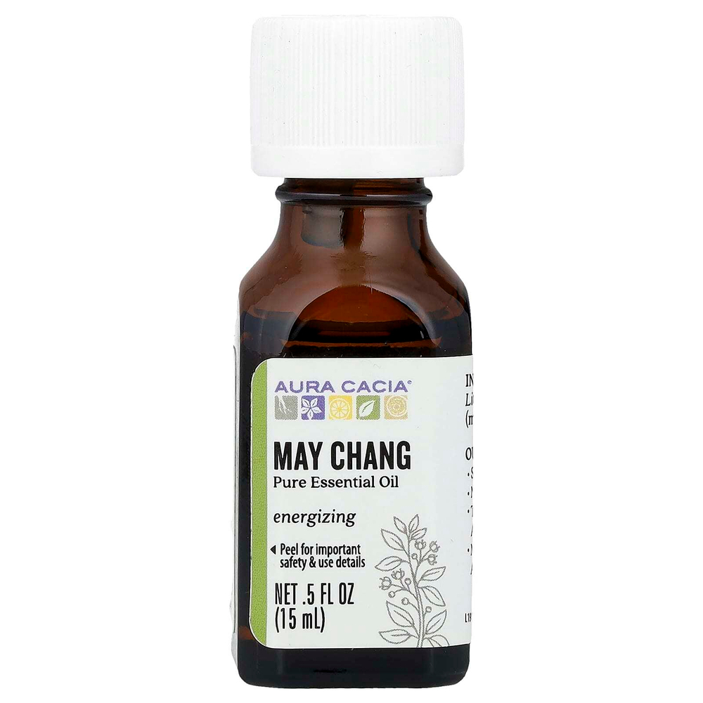 Aura Cacia, Чистое эфирное масло, литсея кубеба, 15 мл
