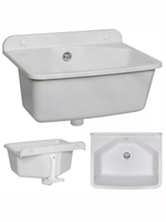 Пластиковая техническая раковина DRK WHITE