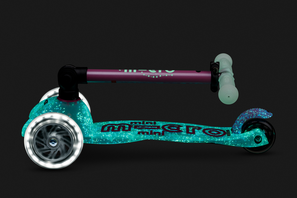 Самокат Mini Micro Deluxe Orion LED складной, розовый