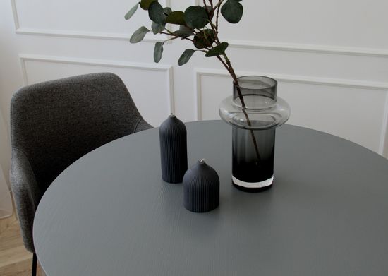 Стол обеденный Type D 90 см основание D 39 см (серый)