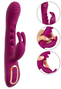 Лиловый вибратор-кролик 2 Function Vibrator Squirting