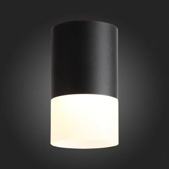 ST100.402.05 Светильник потолочный Черный LED 1*5W 3000K 390Lm Ra>80 120° D64xH110 170-240VV Накладные светильники